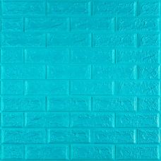 3D панель самоклеющаяся кирпич Бирюза 700х770х5мм (002-5) SW-00000084