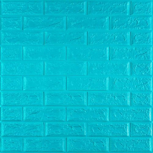 3D панель самоклеющаяся кирпич Бирюза 700х770х5мм (002-5) SW-00000084