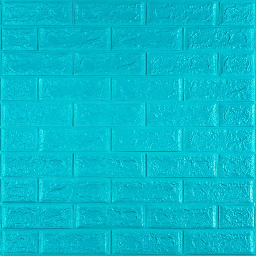 3D панель самоклеющаяся кирпич Бирюза 700х770х5мм (002-5) SW-00000084