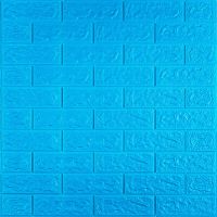 3D панель самоклеющаяся кирпич Синий 700х770х5мм (003-5) SW-00000154