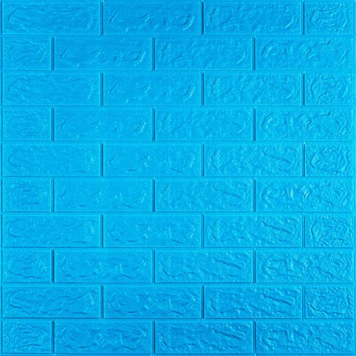 3D панель самоклеющаяся кирпич Синий 700х770х5мм (003-5) SW-00000154