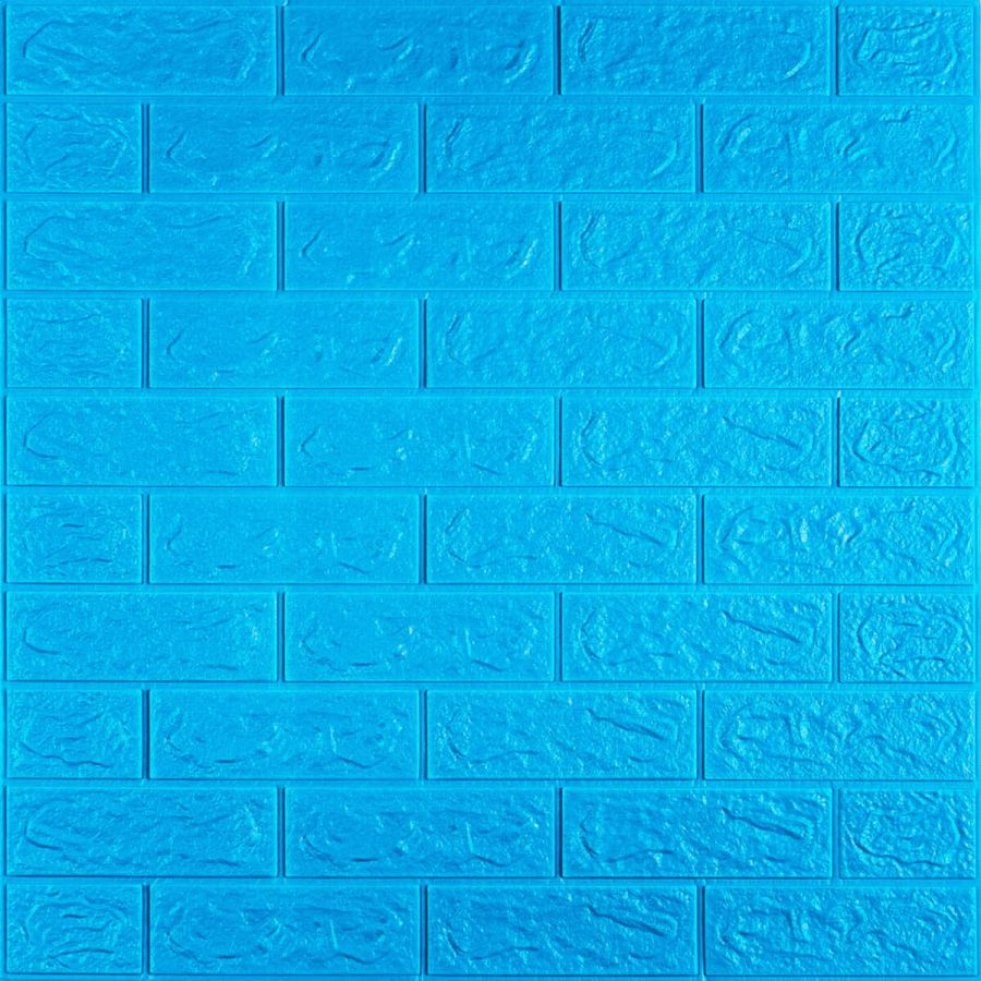 3D панель самоклеющаяся кирпич Синий 700х770х5мм (003-5) SW-00000154