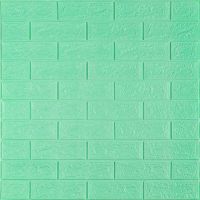 3D панель самоклеющаяся кирпич Мята 700х770х5мм (012-5) SW-00000148