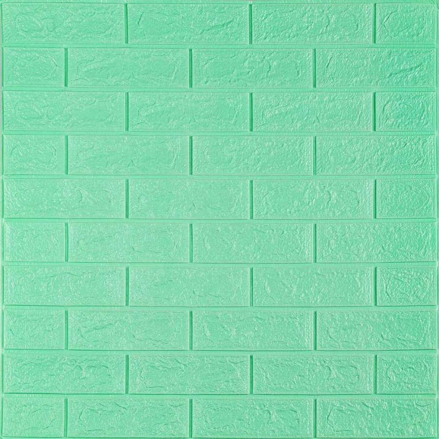 3D панель самоклеющаяся кирпич Мята 700x770x5мм (012-5) SW-00000148