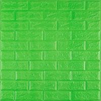 3D панель самоклеющаяся кирпич Зеленый 700х770х5мм (013-5) SW-00000149