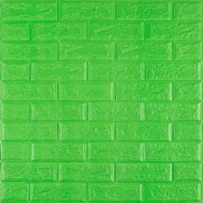 3D панель самоклеющаяся кирпич Зеленый 700х770х5мм (013-5) SW-00000149
