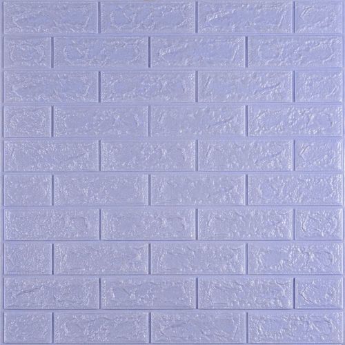 3D панель самоклеющаяся кирпич светло-фиолетовый 700x770x5мм (015-5) SW-00000083