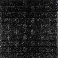 3D панель самоклеющаяся кирпич Черный 700х770х5мм (019-5) SW-00000151