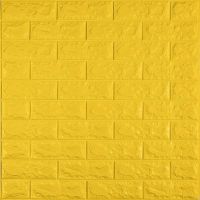 3D панель самоклеющаяся кирпич Желтый 700х770х7мм (010-7) SW-00000049