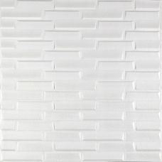 3D панель самоклеющаяся кладка белая 770х700х5 мм (031) SW-00000167