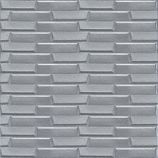 3D панель самоклеющаяся кладка серебро 770х700х5 мм (034) SW-00000217