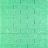 3D панель самоклеющаяся кирпич Мята 700х770х3мм (012-3) SW-00000233