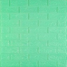 3D панель самоклеющаяся кирпич Мята 700х770х3мм (012-3) SW-00000233