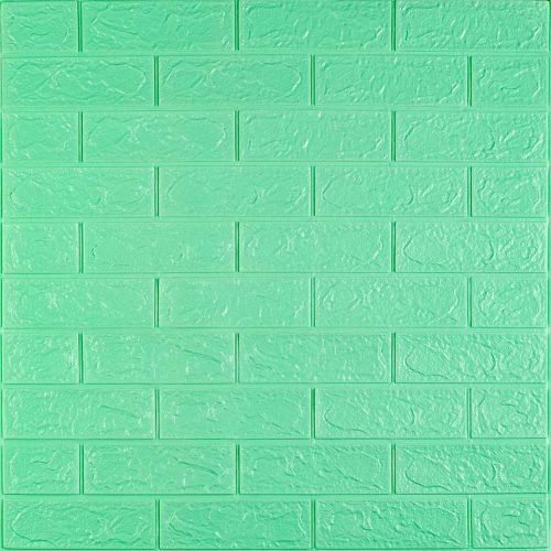 3D панель самоклеющаяся кирпич Мята 700x770x3мм (012-3) SW-00000233