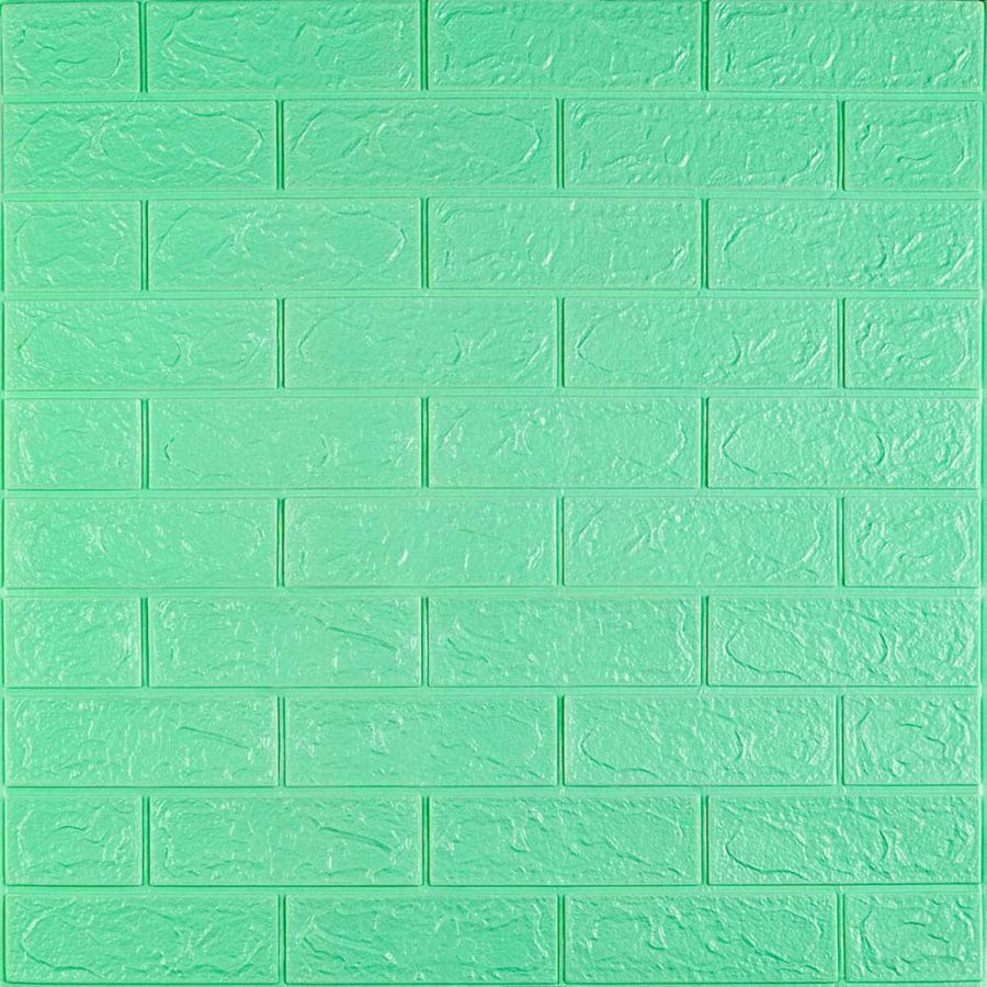 3D панель самоклеющаяся кирпич Мята 700x770x3мм (012-3) SW-00000233