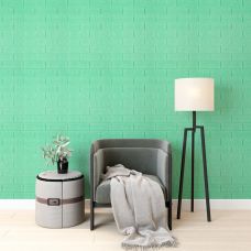 3D панель самоклеющаяся кирпич Мята 700х770х3мм (012-3) SW-00000233