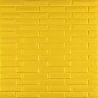 3D панель самоклеющаяся кладка желтая 700х770х7мм (037) SW-00000302