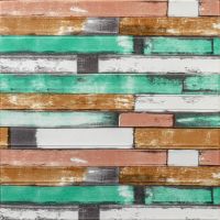 Самоклеющаяся декоративная 3D панель мятное дерево 700х700х5мм (057) SW-00000238