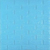 3D панель самоклеющаяся кирпич Голубой 700х770х5мм (005-5) SW-00000297