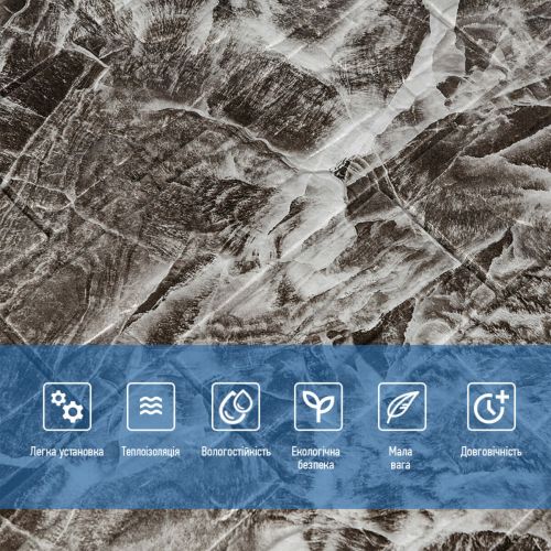 Самоклеящаяся декоративная 3D панель камень Серый рваный кирпич 700х770х5мм (158) SW-00000487