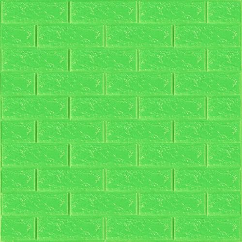 3D панель самоклеющаяся кирпич Зеленый 700x770x3мм (013-3) SW-00000639