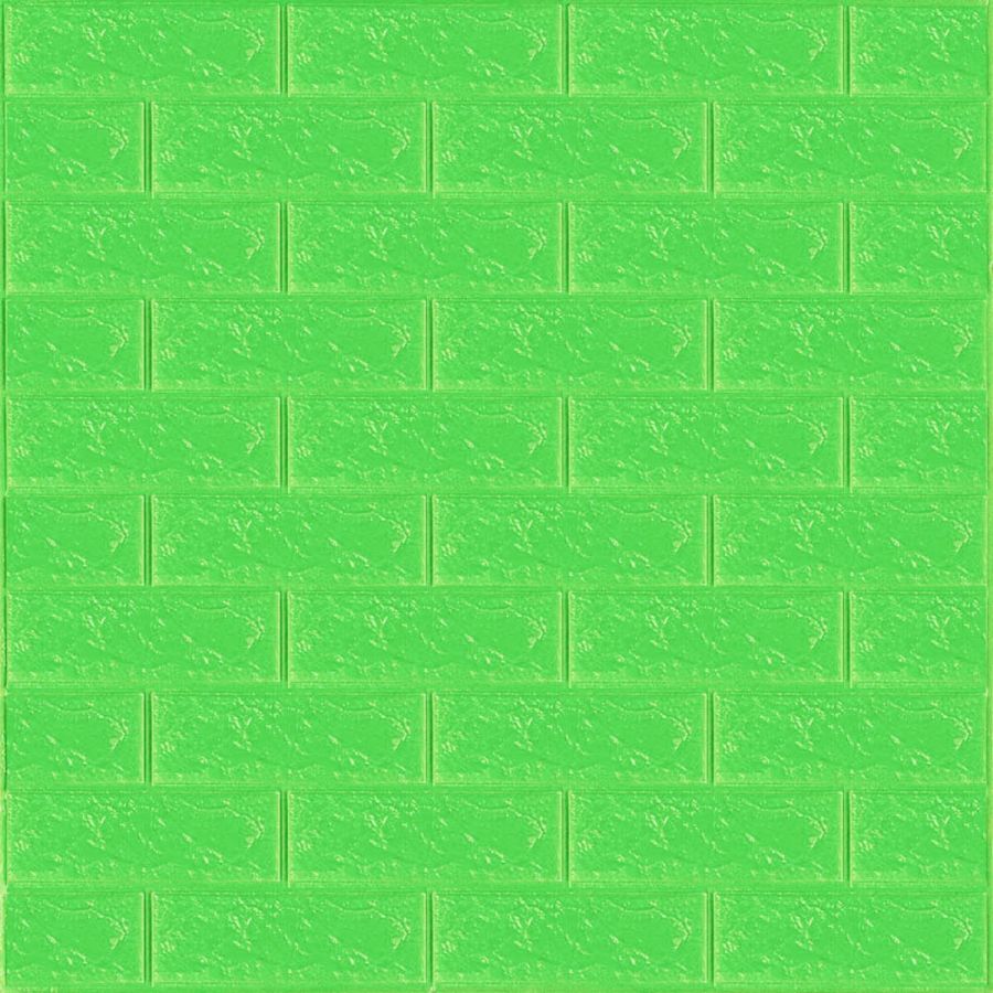 3D панель самоклеющаяся кирпич Зеленый 700x770x3мм (013-3) SW-00000639