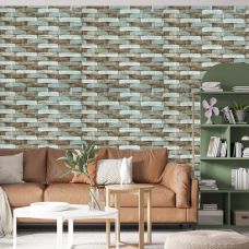 Декоративная 3D панель самоклейка под кирпич Коричневый Песчаник 700х770х4мм (340) SW-00000531