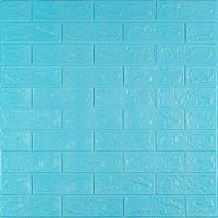 3D панель самоклеющаяся кирпич Бирюза 700х770х3мм (002-3) SW-00000573