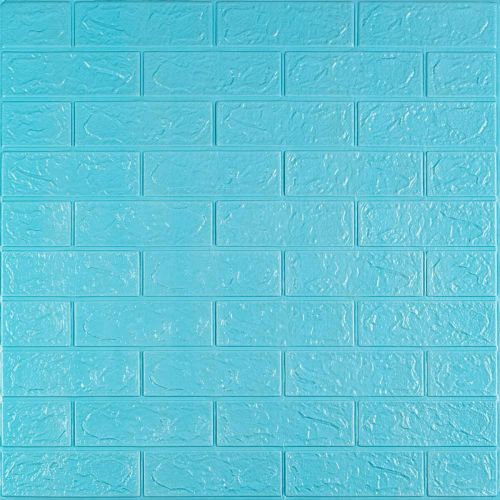 3D панель самоклеющаяся кирпич Бирюза 700х770х3мм (002-3) SW-00000573