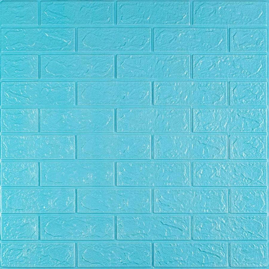 3D панель самоклеющаяся кирпич Бирюза 700х770х3мм (002-3) SW-00000573