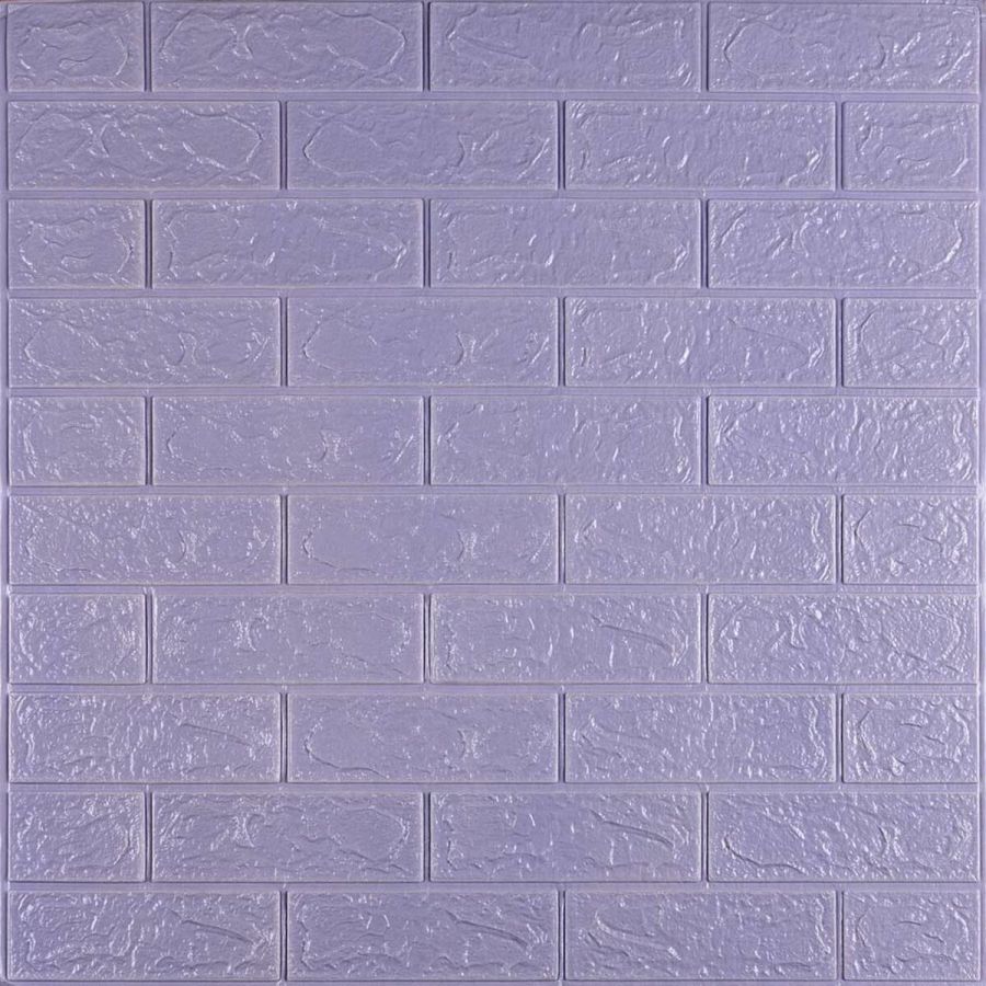3D панель самоклеющаяся кирпич Светло-фиолетовый 700x770x3мм (015-3) SW-00000574