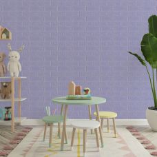 3D панель самоклеющаяся кирпич Светло-фиолетовый 700х770х3мм (015-3) SW-00000574