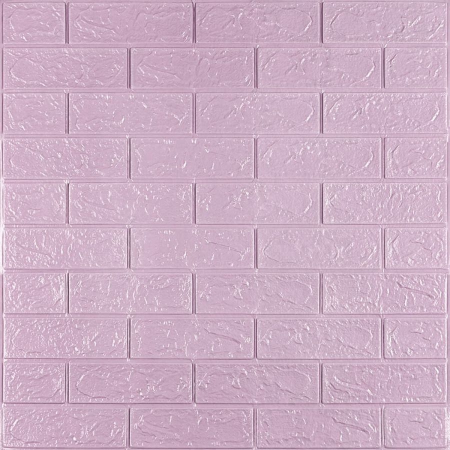 3D панель самоклеющаяся кирпич Светло-фиолетовый 700x770x3мм (015-3) SW-00000574