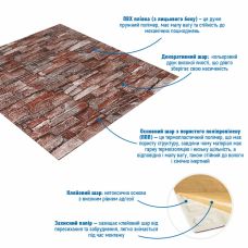 Панель стеновая Miх 3D (058-2) 700х770х2мм (D) SW-00001917