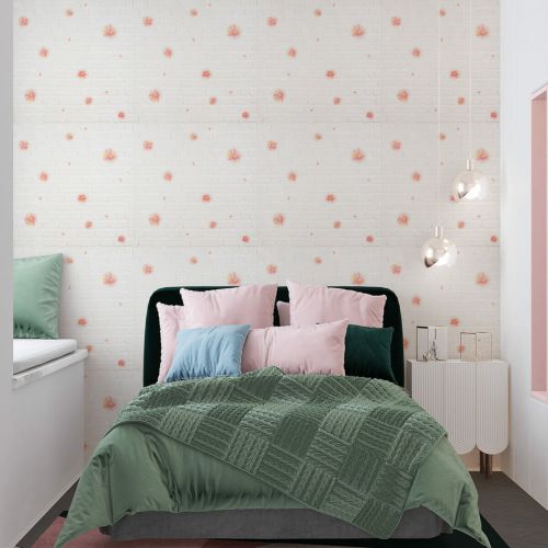 Панель стеновая 3D 700х770х4мм розовые цветы (D) SW-00001978