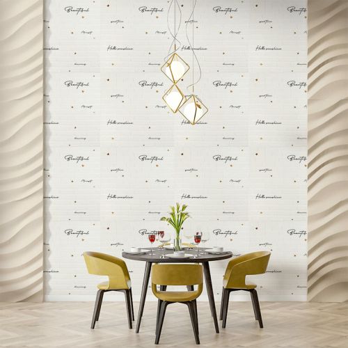 Панель стеновая 3D 700х770х4мм надпись с золотом (D) SW-00001979