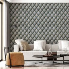 Панель стеновая 3D 700х770х4мм ромбы серые (D) SW-00001986