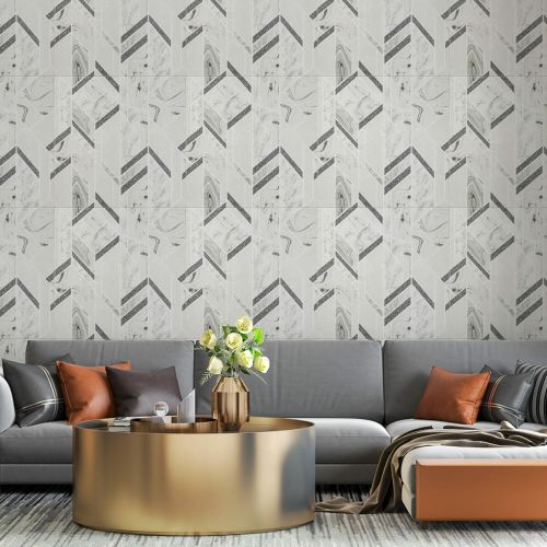 Панель стеновая 3D 700х770х4мм абстракция серая (D) SW-00001990