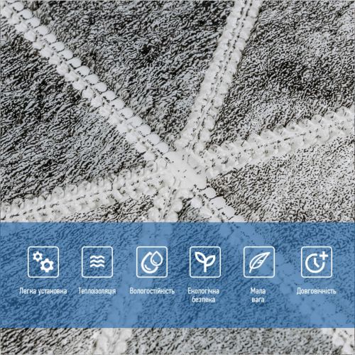 Панель стеновая 3D 700х770х4мм ромбы серые винтаж (D) SW-00002008