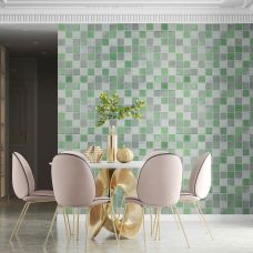 Панель стеновая 3D 700х770х4мм мозаика зелёная (D) SW-00002010