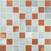 Панель стеновая 3D 700х770х4мм мозаика коричневая (D) SW-00002012