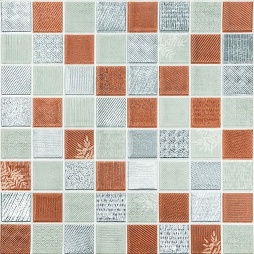 Панель стеновая 3D 700х770х4мм мозаика коричневая (D) SW-00002012