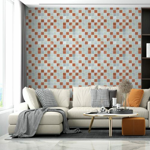 Панель стеновая 3D 700х770х4мм мозаика коричневая (D) SW-00002012