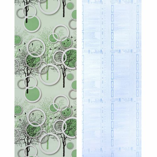 Пленка на самоклейке на бумажной основе чёрные и зелёные деревья 45см*10M SW-00002440