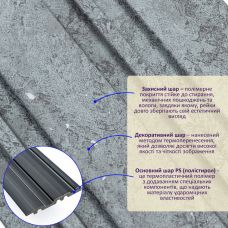 Декоративная PS рейка 2900х120х12мм (D) SW-00002132