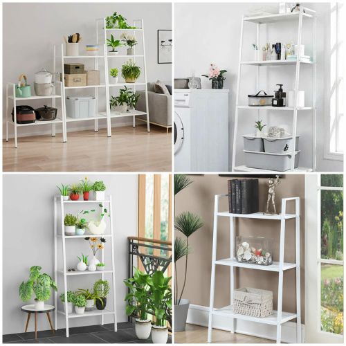 Стеллаж-этажерка трехъярусный из металла белый 60*33*110см SW-00002103
