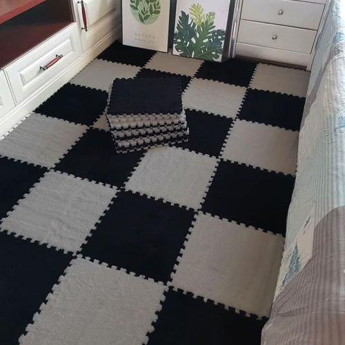 Пол-пазл плюшевый ЧЕРНЫЙ 30*30*1cm (D) SW-00002078