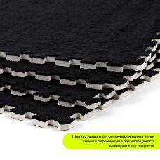 Пол-пазл плюшевый ЧЕРНЫЙ 60х60х1cm (D) SW-00002079