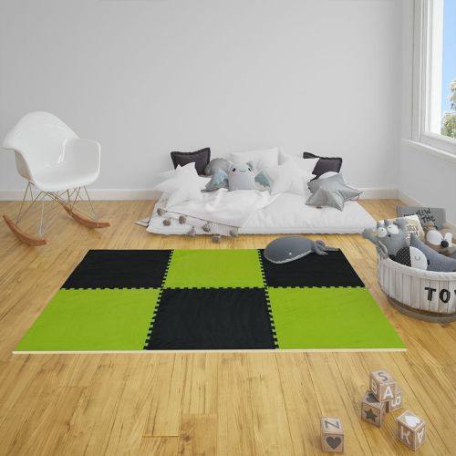 Пол-пазл плюшевый ЧЕРНЫЙ 60*60*1cm (D) SW-00002079