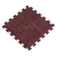 Пол-пазл плюшевый КОРИЧНЕВЫЙ 30х30х1cm (D) SW-00002082